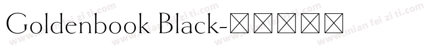 Goldenbook Black字体转换